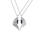 2 Freundschaftsketten, Engel Und Dämon Flügel Halskette, Flügel Anhänger Halskette Set Magnetische Halskette Für Frauen Liebhab