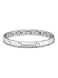 BREIL - Herrenarmband Abarth Collection TJ3099 - Herrenschmuck - Poliertes & Gebürstetes Herren-Stahlarmband, mit Sandgestrahltem Finish und Steckverschluss - Verstellbare Länge von 17 bis 23,5