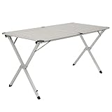 CampFeuer Aluminium Campingtisch für 4 Personen | 140 x 70 x 70 cm | faltbar, klappbar und höhenverstellbar | Alu Falttisch, Rolltisch für Camping, Garten und T