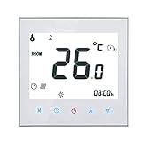 NGHSDO Thermostat Home Programmierbare Thermostat für Strahlungsbodenheizungsanlage Smart Sprachsteuerung für im Fußbodenheizungssystem Heizungsthermostat (Color : White Without WiFi)