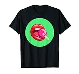 Mouth With Lollipop Kiss Red Lipstick Matching T-S