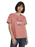 TOM TAILOR Damen Print T-Shirt, 28155 - Dusty Pastel Pink, M