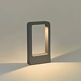 Topmo-plus außen Gartenlampen / 7W LED bridgelux COB Wegeleuchte Aluminium LED Gartenstrahler Standlampe IP65 Wasserdicht Terasse/Garten/Korridor/Flurbeleuchtung 770LM (30CM Grau/warmweiß)