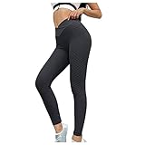 YSFWL Frauen Hohe Taille Yoga Hose Bauch Kontrolle Abnehmen Beute Leggings Damen Kurz Butt Lifting Kurze Leggings Scrunch Butt Sportleggins Jogginghose Yogahose Fitnesshose für Gym Yoga Work