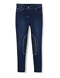 HKM 3070 Reithose Summer Denim, Mädchen Damen, Alos Kniebesatz, 128-46 72-84