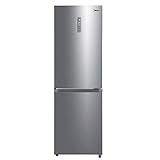 Midea MERB345MGE02 Kühl-/Gefrierkombination/185,8 cm hoch / 59,5 cm breit / 256 kWh/Jahr/216 L Kühlteil/ 122 L Gefrierteil/No Frost/Twin Control/mit Chiller Box, Front Inox