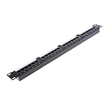 Baoblaze 24 Ports Cat6 1U Unabgeschirmt UTP LAN Rackmount Patchpanel Patchfeld LAN Netzwek Verteiler Schalttafel Rangierfeld für 19-Zoll-Racks, Schränken und Wandhalterung