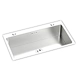 Einzelne Schüssel T304 Edelstahl Küchenspüle Drop-In oder Unterbau, mit Ablaufkorb, Küchendekoration, 60 x 45