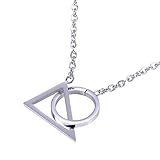 Morella Damen Halskette Dreieck mit Kreis Anhänger Edelstahl Silber im Samtb
