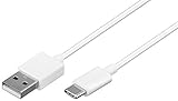 USB-C Typ-C USB 3.1 SuperSpeed Datenkabel Ladegerät Ladekabel Lade Kabel (1 Meter) in Weiss kompatibel mit Vivo Y55