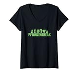 Damen Pflanzenfreak Lustiges Pflanzen Liebhaber Zimmerpflanzen T-Shirt mit V