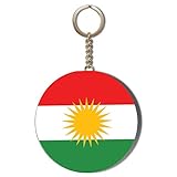 Gift Insanity Schlüsselanhänger mit Kurdistan-Flagge, 58