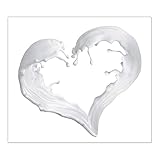 Herdabdeckplatte Schneidebrett Spritzschutz aus Glas Universal 1-Teilig | 60x52 cm Kochfeldabdeckung Ceranfeld Induktion Deko Herz aus M