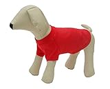 lovelonglong Hund T-Shirt Party Kostüm Atmungsaktive Baumwolle Einfarbig Kurzarm T-Shirt für Große, Mittelgroße, Kleine Hunde Red XXXXL