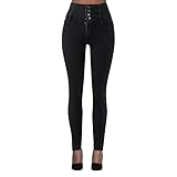 Darringls Jeans Damen High Waist Jeans Straight Slim Denim Stretch Lang Jeanshosen Hohe Taille Skinny Jeans Boyfriend Lange Hosen Lässig