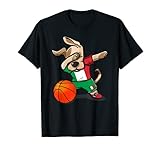 Dabbing Dog Hund Italien Basketball - Italienische Flagge T-S