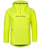 Rock Creek Herren Softshell Jacke Outdoor Jacke Windbreaker Übergangsjacke Anorak Kapuze Regenjacke Winterjacke Herrenjacke Jacket H-295 Neongelb 3XL