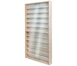 Sammlervitrine Hängevitrine für Züge Modelleisenbahnen Vitrine Spur HO & N Regal H0 60-90 cm 12 Fächer mit Nuten (V-60.12A)