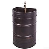 WXHXJY Schmiedeeiserne Waschbeckenunterschrank,Metall Retro Industrial Style Mit Wasserhahn Standwaschbecken,Einteilige Säulen Waschtisch Für Die Inneneinrichtung Der Restaurantbar,D