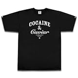 Crooks & Castles Cocaine and Caviar T-Shirt schwarz weiß Gr. L, Schw