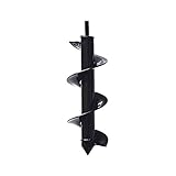 Garten Erdbohrer, Gartenwerkzeug Garten Gras Stecker Pflanze Flowe Bohrschnecke Short Rod Hex Wist Drill 8 * 30 / 25cm Hand Elektrische Akku-Bohrschrauber (Farbe : Black, Hole Diameter : 8mm)