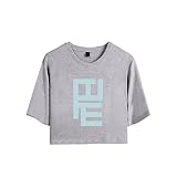 HDKFSHO Tribe Nine/Frau Mädchen Kurzarm Fashion Sexy Nabel Bequeme Beiläufig Sieben Punkte Kurz Rundhalsausschnitt T-Shirt 2D Drucken Anime Cosplay Sport Ob