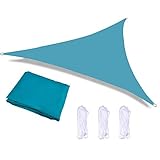Sonnensegel Wasserdicht Dreieck 2X2X2m Sun Segel UV Schutz Wetterschutz Wasserabweisend Reißfestigkeit Windschutz Sonnenschutz für Garten Terrasse Carport, B