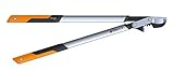 Fiskars PowerGear X Bypass-Getriebeastschere für frisches Holz, Antihaftbeschichtet, Gehärteter Präzisionsstahl, Länge: 80 cm, Schwarz/Orange, LX98-L, 1020188