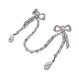 Quaste Brosche, Kettenbrosche Pin, Frauen Pullover Cardigan Kette Clips Schal Kragen Inhaber Verschlüsse Dekorationen (Blanco : Silver)