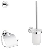 GROHE Essentials Accessoires Bath (WC-Set 3 in 1, Material: Glas / Metall) chrom, 40407001