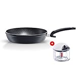 Fissler Kreativ-Set / adamant comfort beschichtete Aluminiumpfanne Ø 28 cm Induktionsgeeignet + GRATIS finecut Multi-Zerk