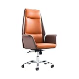 Office Chairs Boss Chairs Office High Chair Rotatable Computer PU Leather Chair with Waist Support Adjustable Management for Home Office (Size : High-Back Brown xipi)