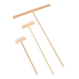 balacoo 3Pcs Mini Zen Sand Rechen Meditation Zen- Garten- Tools Kleine Holzrechen Feng- Shui- Tischplatte Steingarten Sandkasten Kits Japanische Desktop Sandkasten Zubehö