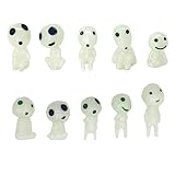 Garden Zubehör Glow in Dark Baumelfen Garden Decor Miniatur Luminous Ghost 10-teiliges Kit für Micro Landscape Gnomes Garden Decoration Patio Lawn Yard Kit für den Außenbereich (10, Weiß)