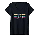 Damen Pro Gamer Uniform Lustige Videospiele Jungen Teens Gaming T-Shirt mit V