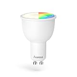 Hama GU10 Wi-Fi LED-Lampe, 4,5W (ohne Hub, dimmbar, gesteuert via Alexa/Google Home/App/IFTTT, 2,4GHz, 2700K/warmweiß/RGB-Farben) WLAN Lampe, Echo/Echo Dot/Echo Spot/Echo Plus/Echo Show kompatib