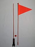 Lingge Kinder Fahrrad Sicherheitsflagge Fahrradwimpel Sicherheitswimpel Fahrrad Fahne Roter FahrradSicherheitsfahnenmast Dreieckige Flaggen für die Fahrradsicherheit fü