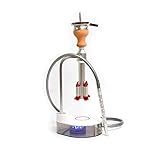 JYZT Hukahn Set mit Eeveryything - 1 Schlauch Acryl Wasserkit Verdickter Basis mit Aluminiumzubehör Hukahnzangen Keramikschale LED Leichte Shisha. (Color : Silver)