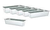 Pflanzkasten Einsatz für Europalette - 6 Stück / Zink in Silber - Blumenkasten Balkonkasten Pflanzenk