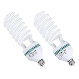 2X 135W Energiesparlampe E27 5500K CFL Fotostudio Bulb Video Fotografie Daylight Licht Lampe Fotolampe Fotoleuchte S