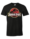 cotton division Herren Jurassic Park T-Shirt, schwarz, L