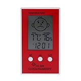 ECSWP WDJZNH Tragbares digitales Thermometer-Hygrometer-Takt-Temperaturfeuchtigkeits-Wetterstation ° C / ° F Comfort-Pegelanzeig