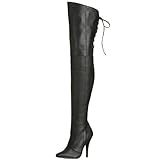 PleaserUSA Echt Leder-Overkneestiefel Legend-8899 schwarz 43