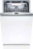 Bosch SPV6YMX11E Serie 6 Smarter Geschirrspüler Vollintegriert, 45 cm breit, Besteckschublade, Silence Programm besonders leise, PerfectDry mit Zeolith trocknet sog