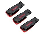 SanDisk SDCZ50-032G-G46T Cruzer Blade USB-Stick (32 GB, USB 2.0, 3 Stück)