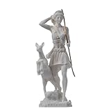 Göttin Artemis Diana Griechische Statue Natur Mond Alabaster 17