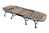 MK-Angelsport Angelliege Karpfenliege 8 Bein Fort Knox FlatSize X-Pro Camo belastbar bis 150kg Bedchair Gartenliege Lieg