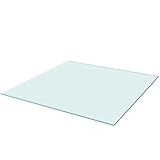 vidaXL Tischplatte aus gehärtetem Glas quadratisch 800x800