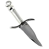 Charm School UK Athame- / Dolch-Anhänger, 3D, Sterling-Silber 925