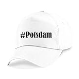 Reifen-Markt Base Cap Hashtag #Potsdam Größe Uni Farbe Weiss Druck Schw